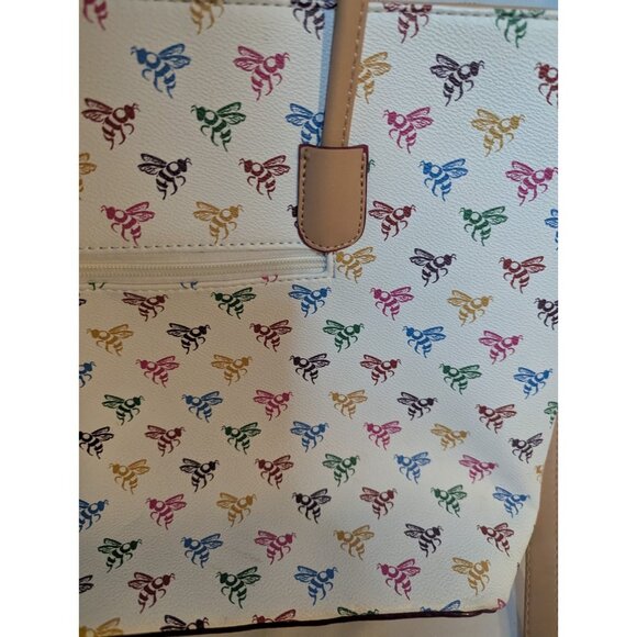 Colorful Bee Tote Bag Crossbody Hand Handbag Shoulder Bag, Save The Bees! - Picture 4 of 16